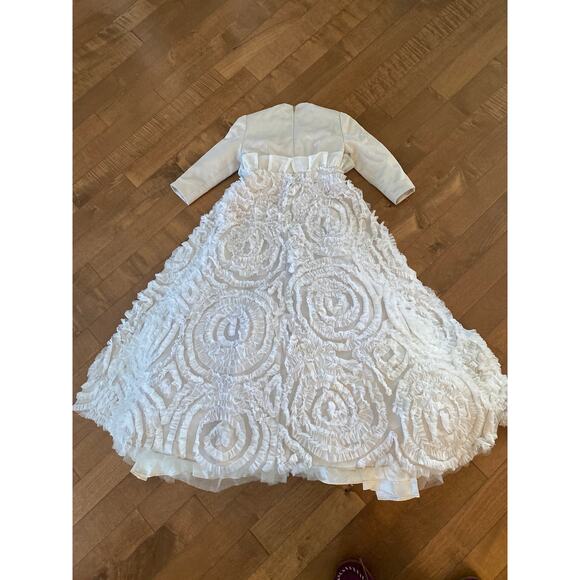 Junior bridesmaid or flower girl lace and tulle long dress size small - Picture 7 of 12